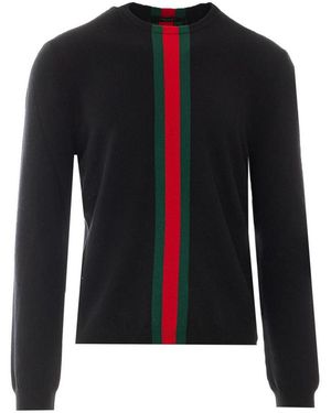 Gucci Web Intarsia Sweater - Black