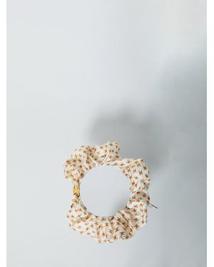 Celine Mini Scrunchy Bracelet - White