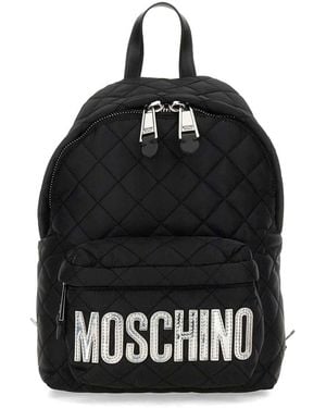 Moschino Quilted Nylon Backpack - Black