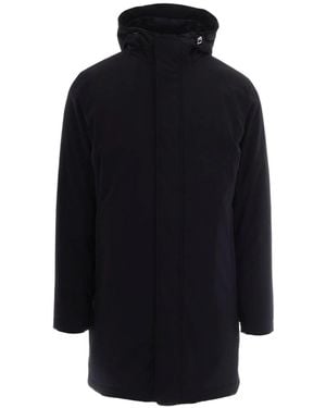 Herno Stretch Technical Fabric Hooded Padded Parka - Blue