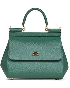 Dolce & Gabbana Emerald Small Sicily Handbag - Green