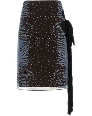 Ferragamo Georgette Skirt - Black