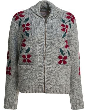 Filson Wool Cardigan With Zipper - Gray
