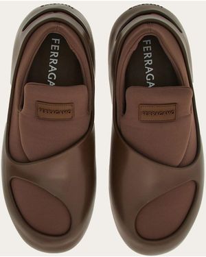 Ferragamo Hybrid Slip-Ons — Medium - Brown