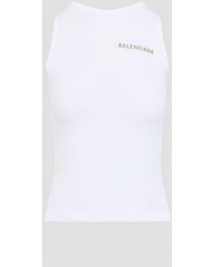Balenciaga Logo Tank Top - White