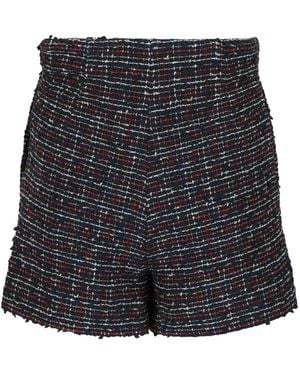 Valentino High-Rise Tweed Shorts - Blue