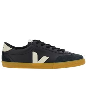 Veja Sneakers With Side Logo And Heel Lettering - Black