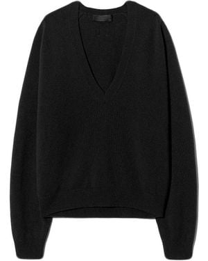 Nili Lotan 'Feron' V Neck Sweater - Black