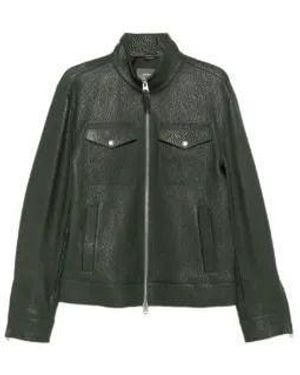Mackage Grained Leather Jacket - Green