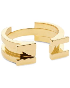Elisabetta Franchi Logo Bangle - Metallic