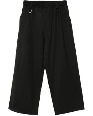 Y-3 Wool Straight Leg Pants - Black