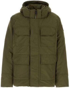 Canada Goose Boxy-Fit Cotton Parka With High Collar - Green