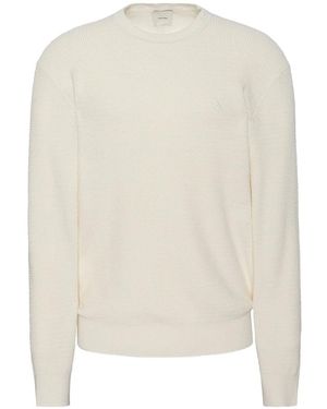 Calvin Klein Textured Finish Sweater - White