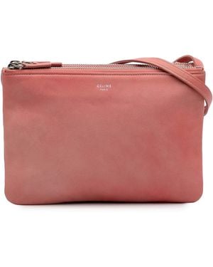 Celine Small Lambskin Trio Crossbody - Pink