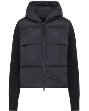 Canada Goose Hybridge Wide Quilt Knit Hoody - Blue