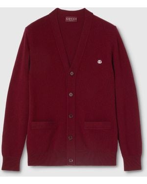 Gucci Wool And Cashmere Cardigan - Red