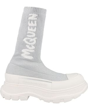 McQueen Ribbed Tread Slick Boots - White