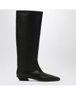 Paris Texas Bettina Boot 25 Calfskin Leather Boots - Black