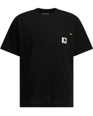 Sacai "Carhartt Wip" Crewneck T-Shirt - Black