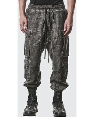 Thom Krom Double Cargo Linen Pants - Gray