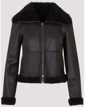 Akris Lamb Leather Jacket - Black