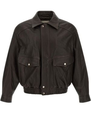 DUNST Vintage Leather Jacket - Gray