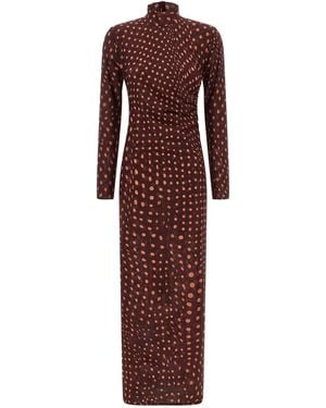 Stella McCartney Polka Dot Mesh Dress - Purple