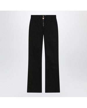 Chloé Slim Jeans With Charm Zip - Black