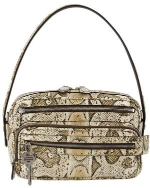 Acne Studios Camero Party Snake Shoulder Bag - Metallic