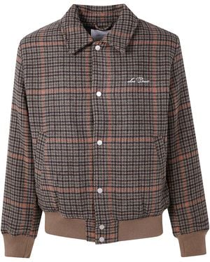 Les Deux "Varsity Houndstooth" Jacket - Gray