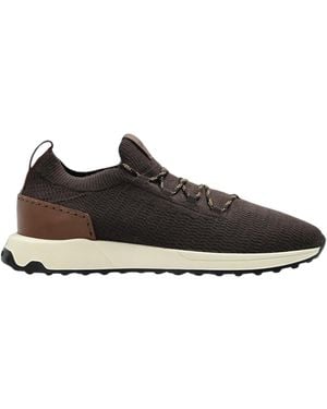 Tod's Logo-Patch Paneled Sneakers - Black