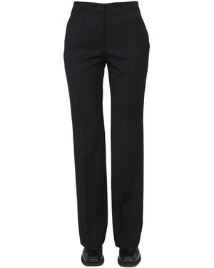 Moschino Wool Grain De Poudre Pants - Black