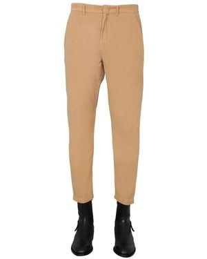 Pence Pants With Zip And Hook Closure - Natural