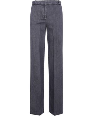 Kiltie "Andrea" Wide Leg Pants - Blue