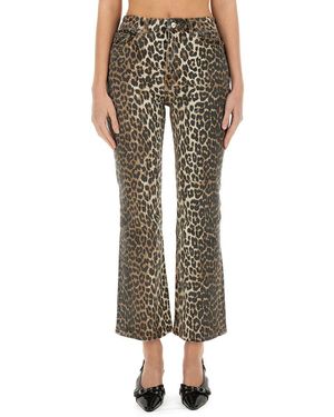 Ganni Animalier Jeans - Green