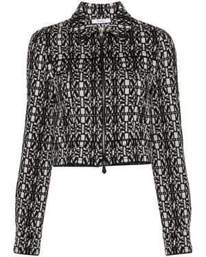 Max Mara Printed Short Jacket - Black