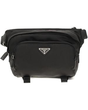Prada Shoulder Bag Re-Nylon Saffiano - Black