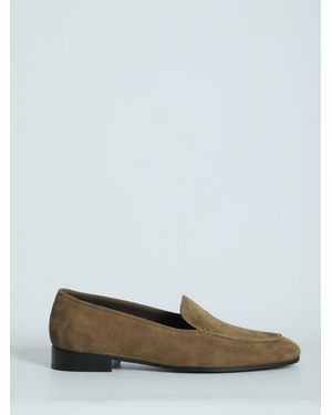 The Row Suede Adam Loafers - Green