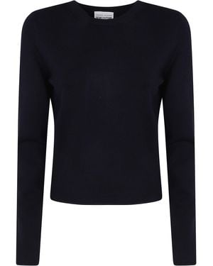 Semicouture "Kristy" Naked Back Round Neck Sweater - Blue