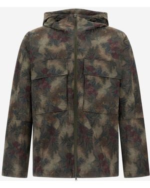 Herno Parka Ripstop Tropical Print - Gray