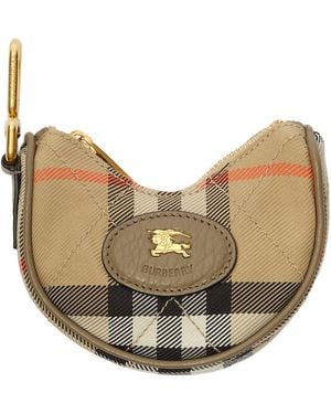 Burberry Mini Charm Handbag With Keychain, 10.5 X 4.5 X 9 Cm - Natural