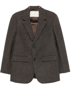 DUNST Wool Single-Breasted Blazer Jacket - Gray