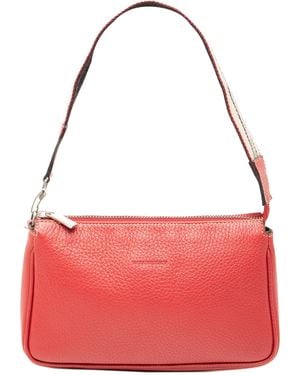 The Row Leather Shoulder Bag - Red