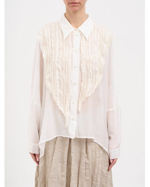 Nostrasantissima Cotton And Silk Voile Shirt - Natural