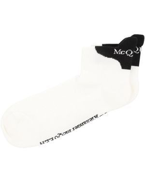 McQueen Signature Knit Socks - White