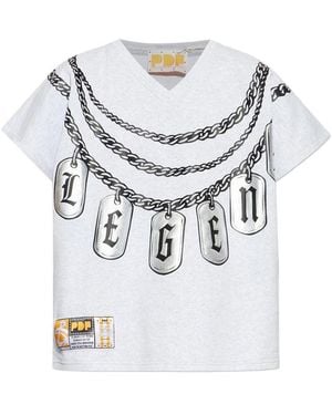 PDF T-Shirt V-Neck - Gray