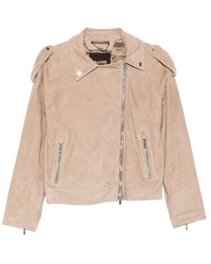 Moorer Leather Jacket Loette-Ur - Natural