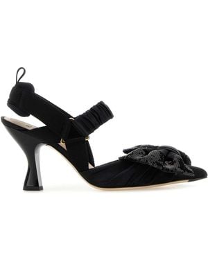 Fendi Slingback Heels - Black