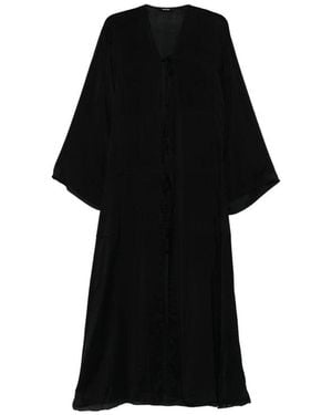 Bondi Born Dress With V-Neck And Tie Fastening - Black