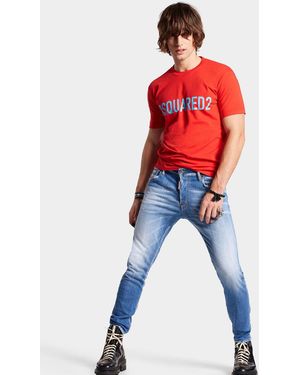 DSquared² Faded Slim Jeans - Red
